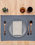 Grey Striped Cotton Napkins / Set of 4 - Cloth + Cabin