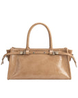Rhonda Tan Recycled Vegan Leather Top Handle Bag