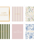 Assorted Happy Birthday Boxed Greeting Card Set - Cloth + Cabin