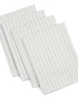 Grey Striped Cotton Napkins / Set of 4 - Cloth + Cabin