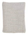 Grey Pure Cotton Line-Stitch Throw Blanket - Cloth + Cabin