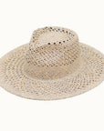 SEIRA - Wide Brim Open Weave Straw Rancher Hat