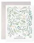Pretty Leaves Birthday Greeting Card