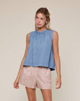 Ansley Denim Button Tank Top - Cloth + Cabin