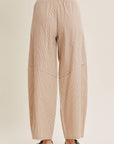 Karlie Elastic Stripe Cotton Barrel Pants - Cloth + Cabin