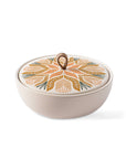 Stoneware Large Round Trinket Box - Tulip Tile - Cloth + Cabin