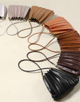 Carrie Taupe Pleated Vegan Shoulder Bag - Cloth + Cabin