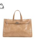 Sutton Tan Recycled Vegan Leather Tote Bag - Cloth + Cabin