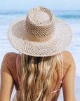 SEIRA - Wide Brim Open Weave Straw Rancher Hat