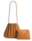 Carrie Tan Pleated Vegan Shoulder Bag