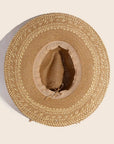 Two Tone Floppy Boho Straw Hat - Cloth + Cabin