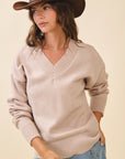 Tamara Oversized V-Neck Sweater - Cloth + Cabin