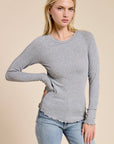 Madeleine Ribbed Long Sleeve Top - Cloth + Cabin