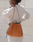 Carrie Tan Pleated Vegan Shoulder Bag