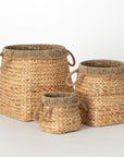 Woven Baskets w/ Rope Handle