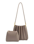 Carrie Mushroom Pleated Vegan Shoulder Bag