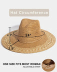 Two Tone Floppy Boho Straw Hat - Cloth + Cabin