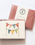 Celebration Pennants - Box of 6 Note Cards - Cloth + Cabin