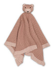 Violet Knitted Teddy Bear Lovie Blanket