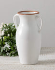 Natural Rimmed White Vase