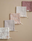 Violet 5-Piece Cotton Baby Washcloth Set