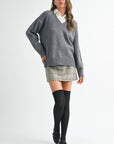 Tamara Oversized V-Neck Sweater - Cloth + Cabin