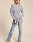 Madeleine Ribbed Long Sleeve Top - Cloth + Cabin
