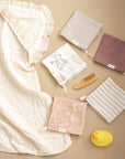 Violet 5-Piece Cotton Baby Washcloth Set