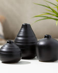 Ebony Compact Vase / Set of 3 - Cloth + Cabin