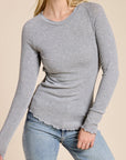 Madeleine Ribbed Long Sleeve Top - Cloth + Cabin