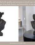 Bronze Grecian Bust Sculpture - Cloth + Cabin