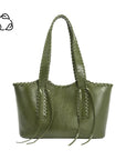 Phoebe Olive Recycled Vegan Shoulder Bag - Cloth + Cabin