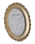 Gold Polyresin Oval Rosette Border Photo Frame - Cloth + Cabin