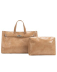 Sutton Tan Recycled Vegan Leather Tote Bag - Cloth + Cabin