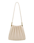 Carrie Ivory Pleated Vegan Shoulder Bag - Cloth + Cabin