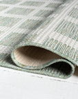 3x5 Ocean Gridscape Green Indoor/Outdoor Area Rug