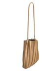Carrie Taupe Pleated Vegan Shoulder Bag - Cloth + Cabin