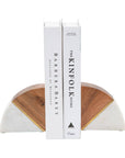 Marble Wood and Brass Bookends / Set of 2 - Cloth + Cabin