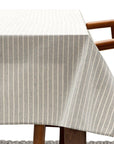 Grey Striped Tablecloth - Cloth + Cabin