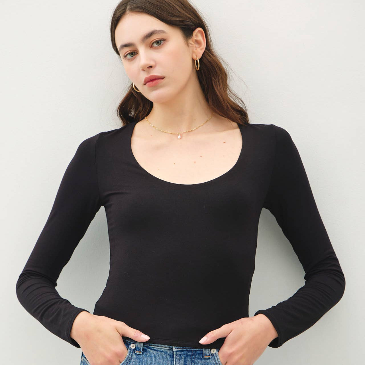 Kaleigh Basic Long Sleeve Top - Cloth + Cabin