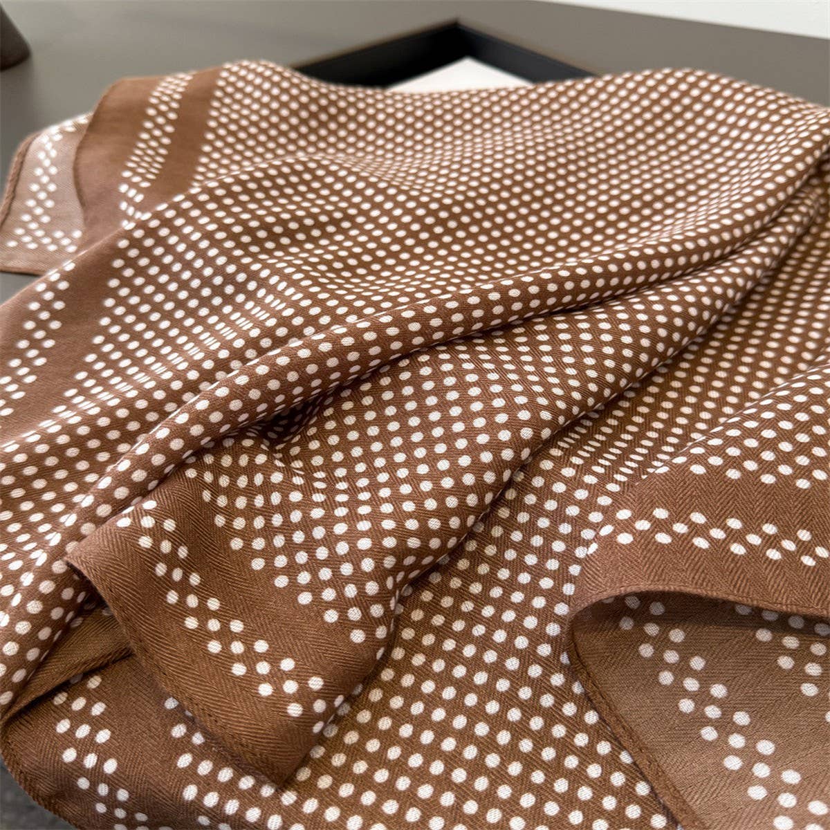 Elegant Polka Dot Herringbone Cotton Neck Scarf - Cloth + Cabin