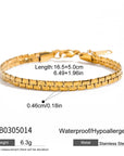 18K Gold Matte Chain Bracelet - Cloth + Cabin