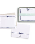 Navy Bow Flat Note Set