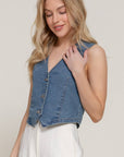 Evelyn Stretch Denim Vest