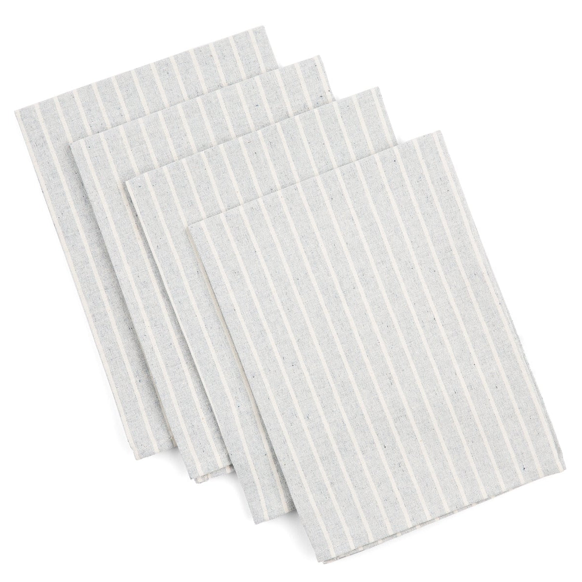Grey Striped Cotton Napkins / Set of 4 - Cloth + Cabin