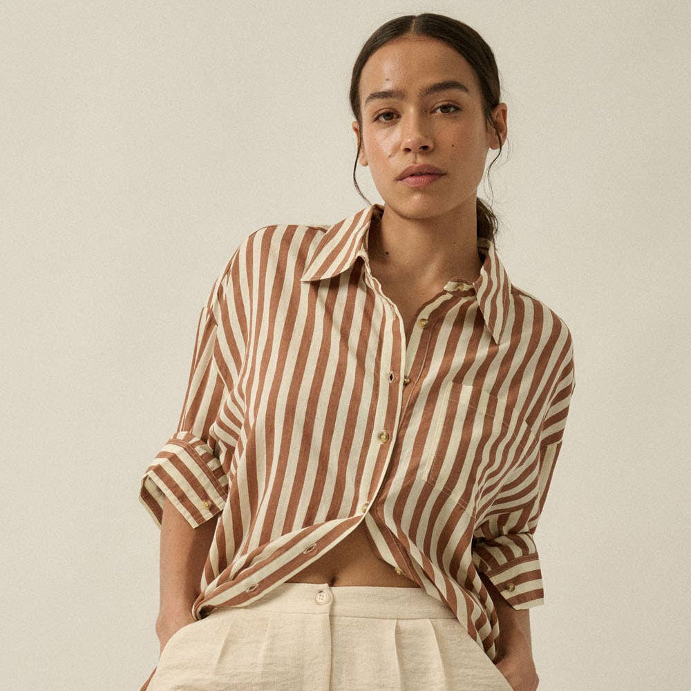 Anaya Stripe Button Up Shirt - Cloth + Cabin
