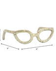 Gold Metal Abstract Cat Eye Glasses Sculpture - Cloth + Cabin