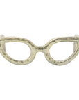 Gold Metal Abstract Cat Eye Glasses Sculpture - Cloth + Cabin