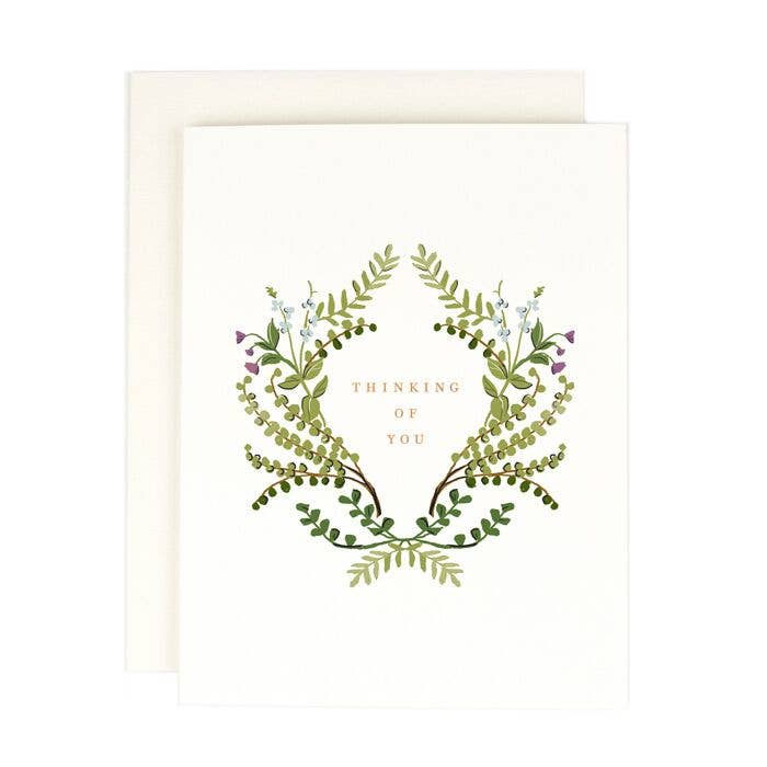 Thinking of You Foil Greeting Card - Cloth + Cabin