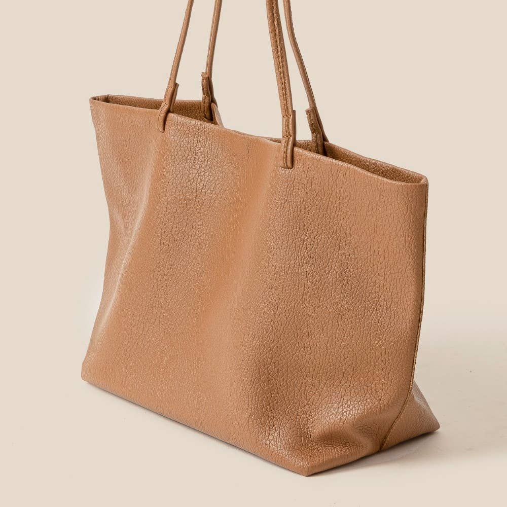 Soft Solid Color Tote Bag - Cloth + Cabin